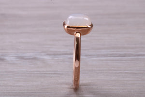 Cabochon cut Moonstone set Rose Gold Ring
