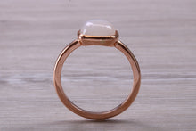 Load image into Gallery viewer, Cabochon cut Moonstone set Rose Gold Ring