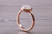 Load image into Gallery viewer, Cabochon cut Moonstone set Rose Gold Ring