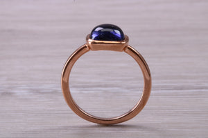 Cabochon cut Iolite set Rose Gold Ring