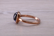 Load image into Gallery viewer, Cabochon cut Iolite set Rose Gold Ring
