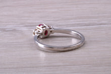 Load image into Gallery viewer, Dainty Ruby and Diamond Trilogy Ring