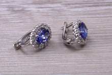 Load image into Gallery viewer, Tanzanite and Diamond set Earrings