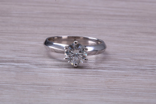 One carat Diamond Solitaire, Certified round Diamond
