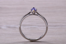 Load image into Gallery viewer, Dainty AAA grade Marquise cut Tanzanite Solitaire