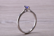Load image into Gallery viewer, Dainty AAA grade Marquise cut Tanzanite Solitaire