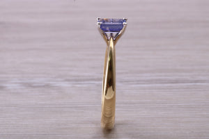 One carat Emerald cut AAA grade Tanzanite Solitaire