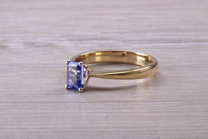 One carat Emerald cut AAA grade Tanzanite Solitaire