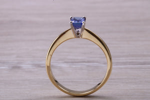 One carat Emerald cut AAA grade Tanzanite Solitaire