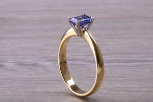 One carat Emerald cut AAA grade Tanzanite Solitaire