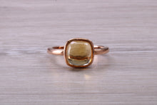 Load image into Gallery viewer, Cabochon cut Citrine set Rose Gold Ring