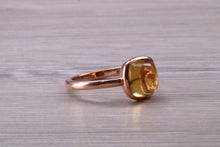 Load image into Gallery viewer, Cabochon cut Citrine set Rose Gold Ring