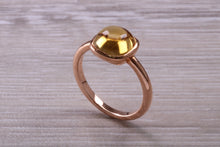 Load image into Gallery viewer, Cabochon cut Citrine set Rose Gold Ring