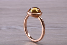 Load image into Gallery viewer, Cabochon cut Citrine set Rose Gold Ring