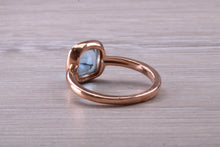 Load image into Gallery viewer, Cabochon cut Blue Topaz set Rose Gold Ring
