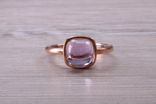 Load image into Gallery viewer, Cabochon cut Amethyst set Rose Gold Ring
