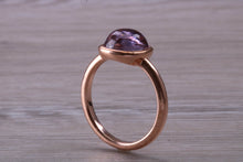Load image into Gallery viewer, Cabochon cut Amethyst set Rose Gold Ring