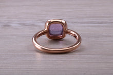 Load image into Gallery viewer, Cabochon cut Amethyst set Rose Gold Ring