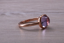Load image into Gallery viewer, Cabochon cut Amethyst set Rose Gold Ring