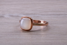 Load image into Gallery viewer, Cabochon cut Moonstone set Rose Gold Ring