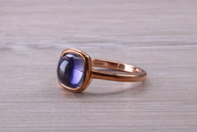 Load image into Gallery viewer, Cabochon cut Iolite set Rose Gold Ring