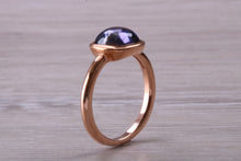Load image into Gallery viewer, Cabochon cut Iolite set Rose Gold Ring