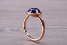 Load image into Gallery viewer, Cabochon cut Iolite set Rose Gold Ring