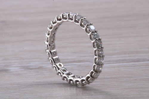 Stunning One carat Full Circle set Platinum Diamond Band