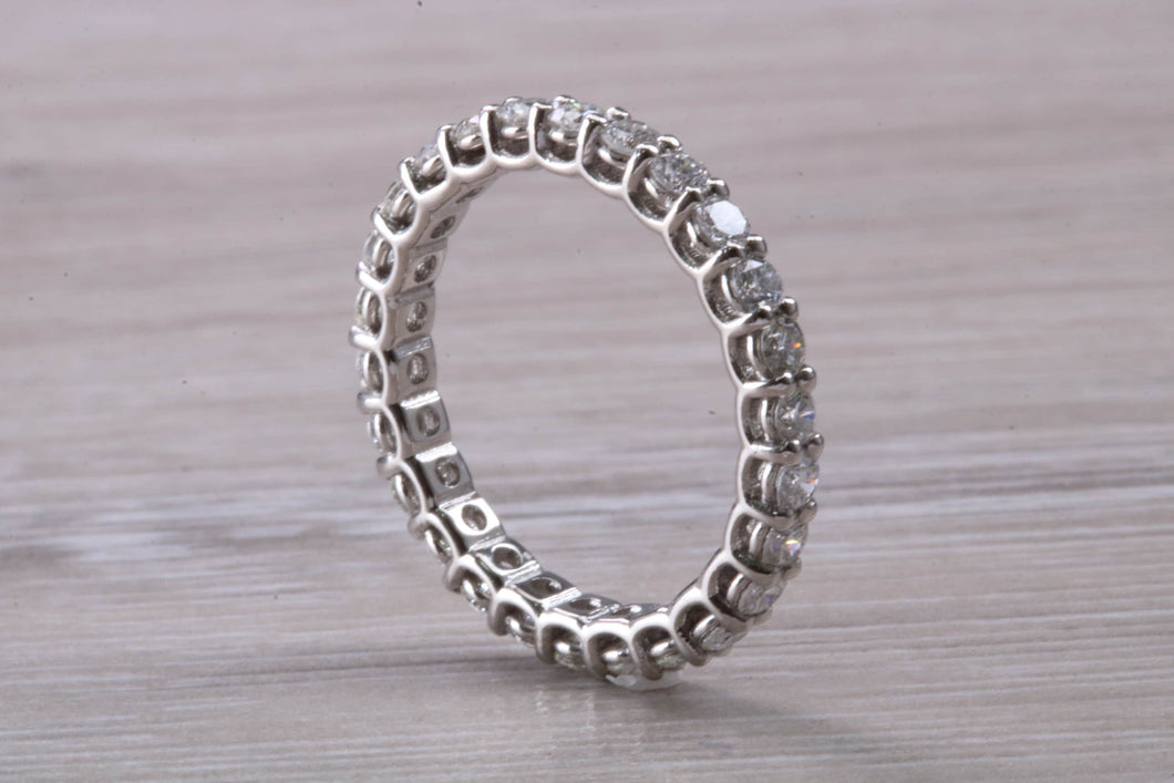 Stunning One carat Full Circle set Platinum Diamond Band