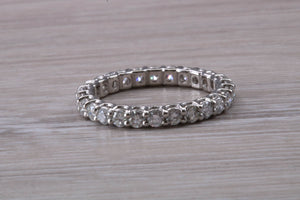 Stunning One carat Full Circle set Platinum Diamond Band