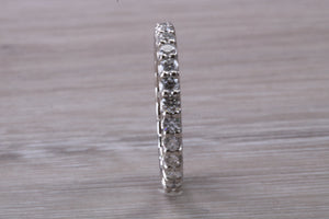 Stunning One carat Full Circle set Platinum Diamond Band