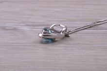 Load image into Gallery viewer, 9ct White Gold London Blue Topaz Necklace