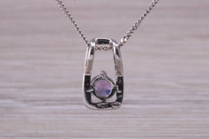9ct White Gold real Amethyst necklace