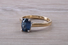 Load image into Gallery viewer, Stunning 1.50 carat Oval cut Royal Blue Sapphire Solitaire