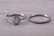 Load image into Gallery viewer, Natural Diamond set Engagement Ring with Matching Wedding Band