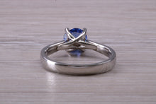 Load image into Gallery viewer, One carat Ceylon Blue Sapphire and Diamond Ring