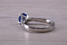 Load image into Gallery viewer, One carat Ceylon Blue Sapphire and Diamond Ring