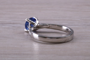 One carat Ceylon Blue Sapphire and Diamond Ring
