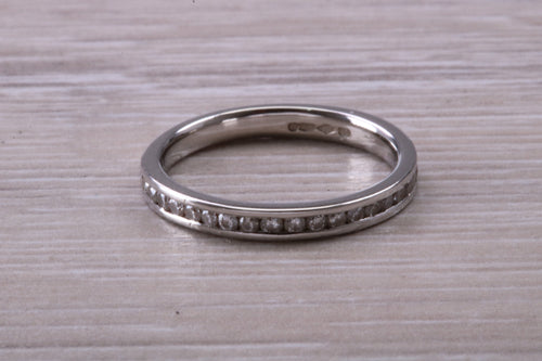 Quarter carat Diamond set Platinum Band