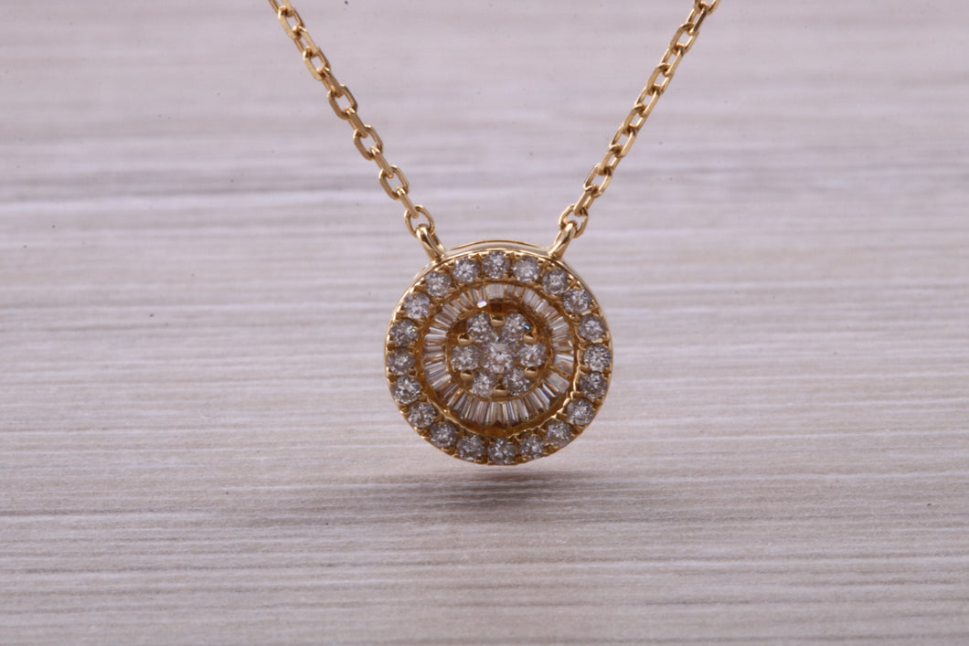 Beautiful and Elegant yet simple Diamond set Necklace in 18ct Yellow Gold