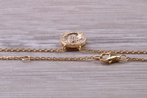 Beautiful and Elegant yet simple Diamond set Necklace in 18ct Yellow Gold