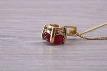 Load image into Gallery viewer, 1.75 carat Ruby Solitaire set 18ct Yellow Gold Necklace