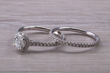 Load image into Gallery viewer, Natural Diamond set Engagement Ring with Matching Wedding Band