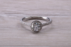 Natural Diamond set Engagement Ring with Matching Wedding Band