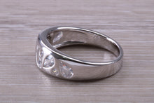 Load image into Gallery viewer, Chunky One carat Diamond set Band, Round and Teardrop cut Diamonds