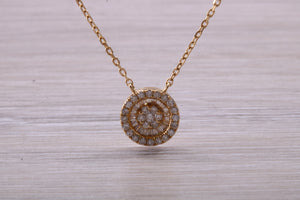 Beautiful and Elegant yet simple Diamond set Necklace in 18ct Yellow Gold