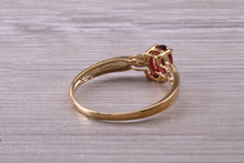 Load image into Gallery viewer, Dainty Garnet and Diamond set Gold Ring
