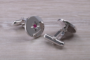 Ruby set Gentleman's Cufflinks