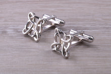 Load image into Gallery viewer, Gentleman&#39;s Cufflinks. Patterned square profile, made from solid sterling silver traditional cufflinks with swivel back fittings.