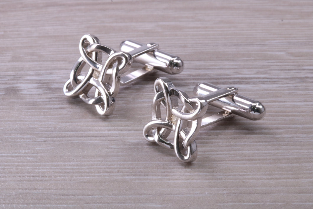 Gentleman's Cufflinks. Patterned square profile, made from solid sterling silver traditional cufflinks with swivel back fittings.